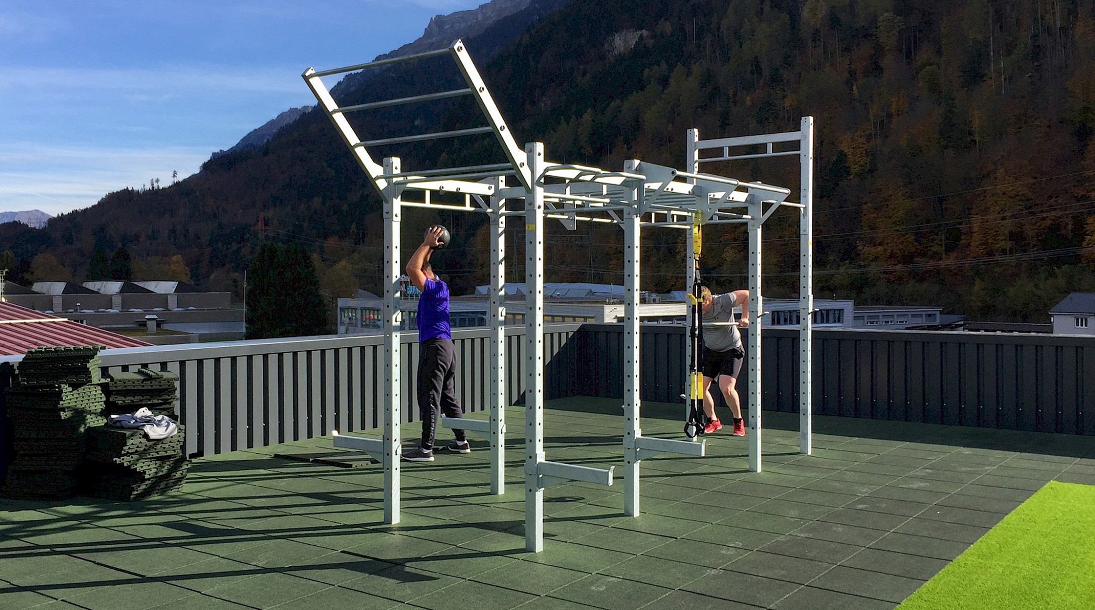 Outdoor Roof-top Fitnesscenter s4sports Wilderswil